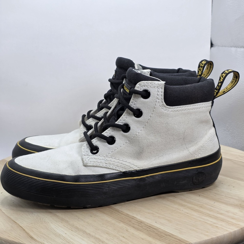 Women Size 6 - Dr Martens Allana Canvas Chukka Boots Cream Black‎ Yellow